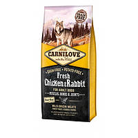 Carnilove Ckicken & Rabbit For Adult Dogs 12кг беззерновой корм для собак з куркою і кроликом