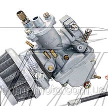 Карбюратор веломотора з регулюванням заслінки (+2 троси + регулятор заслінки та блок керма) 50/60/80 см3, фото 2