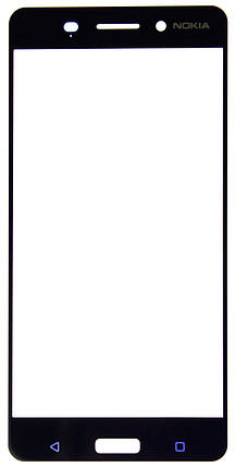 Корпусне скло Nokia 6 Dual Sim (TA-1021) чорне, фото 1