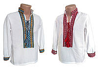 Вишиванка для хлопчика із домотканого полотна в українському стилі 2-4р