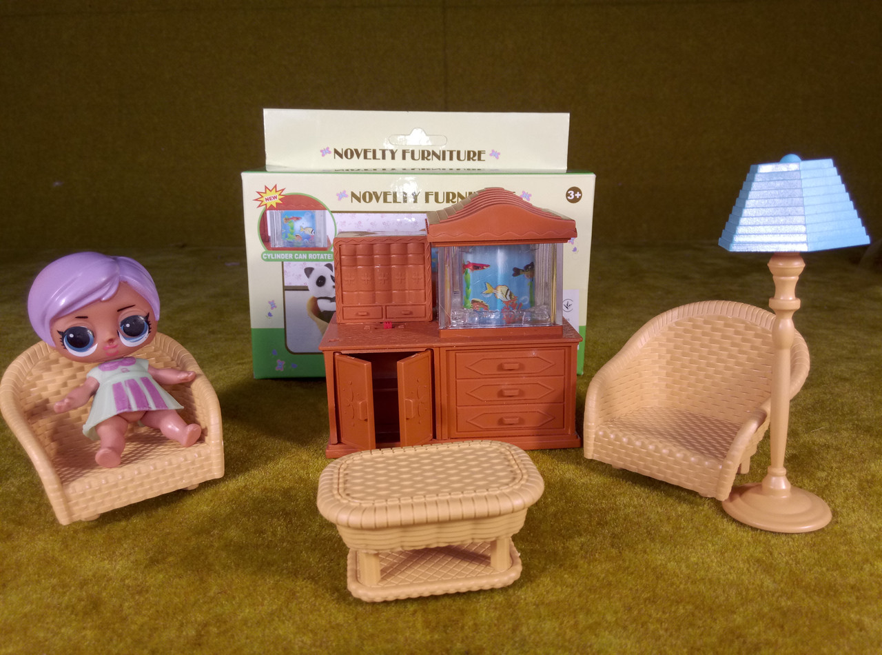 Аквариум + мебель, игрушечный набор для лол лпс (для куколок до 8 см) - фото 2 - id-p590636733
