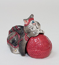 Порцеляновий набір сіль-перець "Кошеня з клубком" (Pavone) BS- 62, фото 1