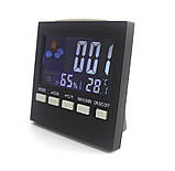 Метеостанція, гігрометр, термометр, вологомір годинник, кольоровий дисплей, фото 4