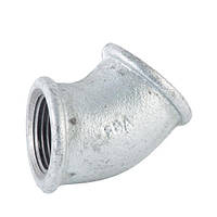 Чавунний кут 1" внутрішні різі 45 градусів