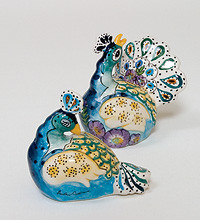 Порцеляновий набір сіль-перець "Павлін" (Pavone) BS- 92, фото 1