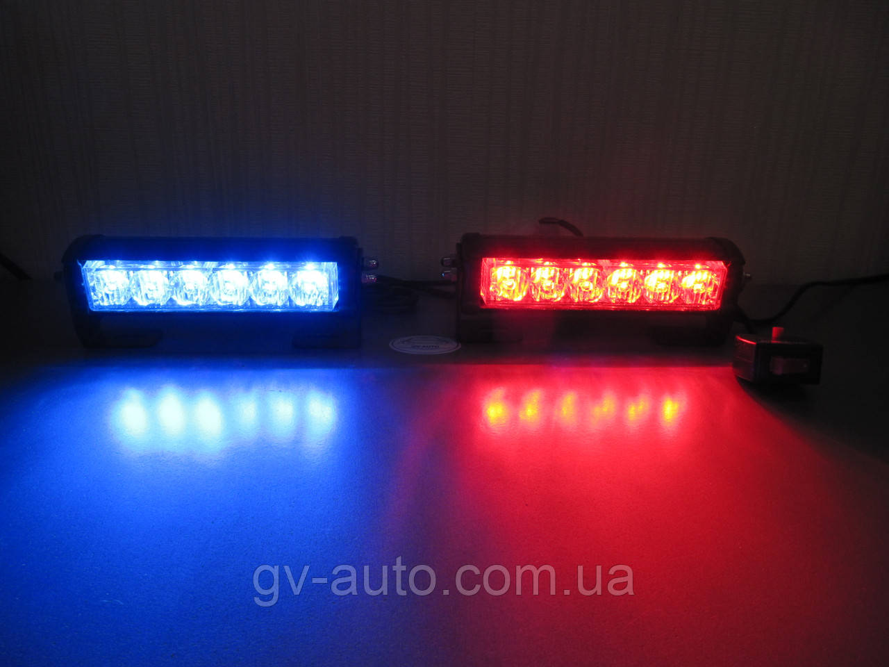 Стробоскопи LED S5-6 RGB -12В. 3 - кольору.