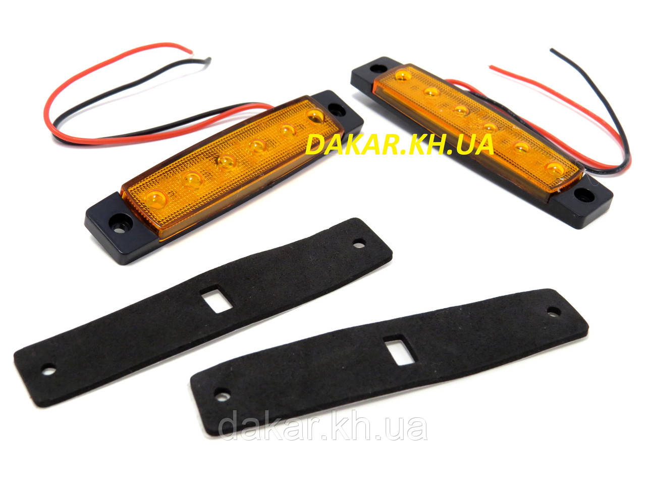 Автомобільний світлодіодний LED габаритний ліхтар 24В жовтий