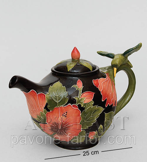 Фарфоровый заварочный чайник "Гибискус" (Pavone) BS-119 - фото 2 - id-p363213870