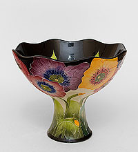 Порцелянова ваза для цукерок і фруктів "Маки" (Pavone) BS-124, фото 1