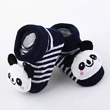 Шкарпетки, іграшки для немовлят панди не ковзаючі George baby S 3-6 місяців чорно-білі GS702