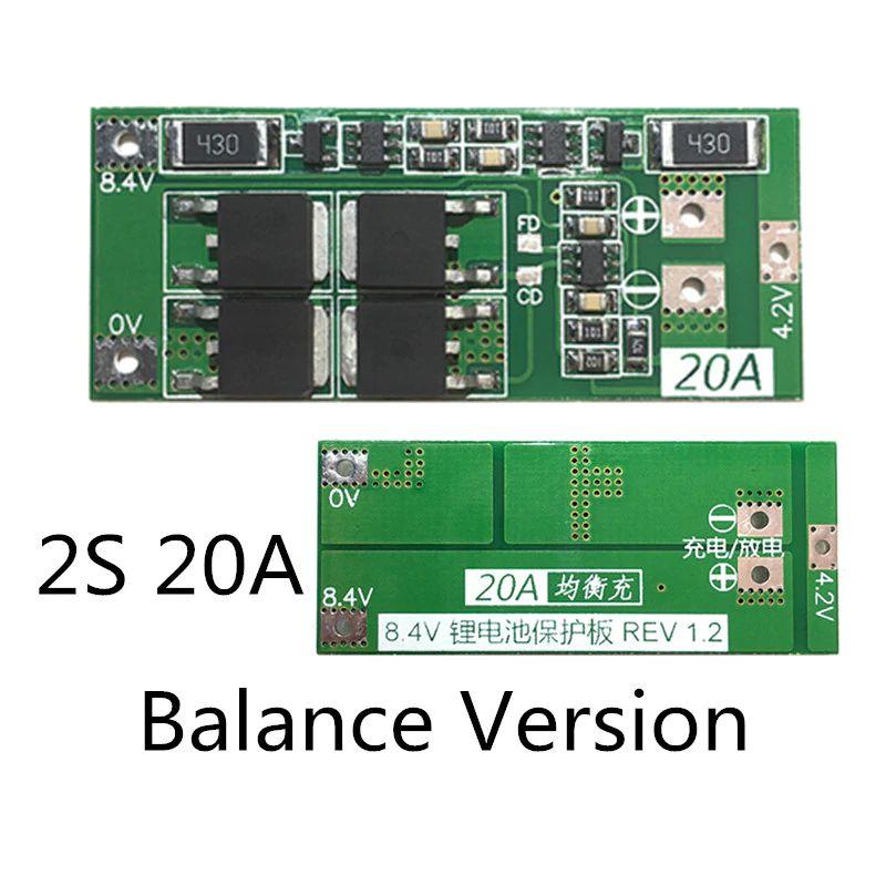 Плата захисту з балансуванням PCM, BMS 2S 20A 7.4-8.4V для Li-ion / Li-Pol Контролер заряду/розряду, фото 1