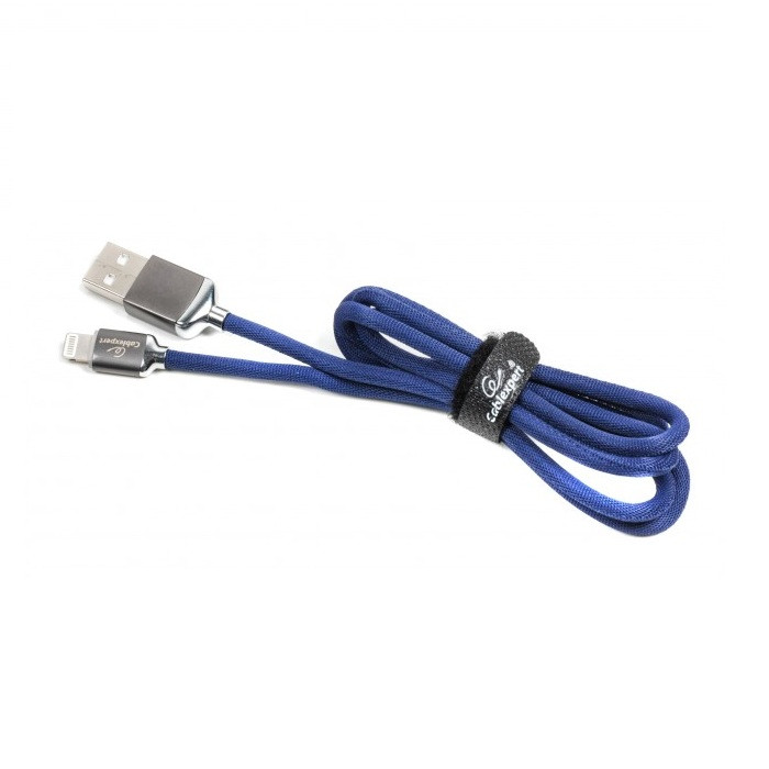 Кабель USB 2.0 - 1.0 м AM/Lightning Cablexpert CCPB-L-USB-07B Blue преміум 2.4 А