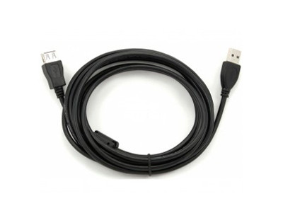 Кабель - подовжувач USB 2.0 - 1.5 м AM/AF Atcom ферит фільтр чорний