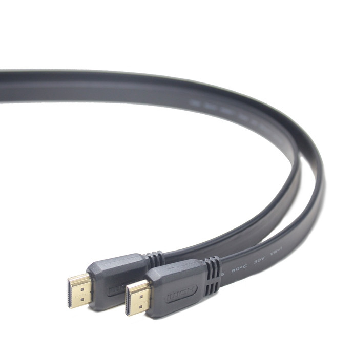 Кабель HDMI to HDMI 3.0m Cablexpert CC-HDMI4F-10 V.1.4 плоский с позолоч. коннекторами 3м