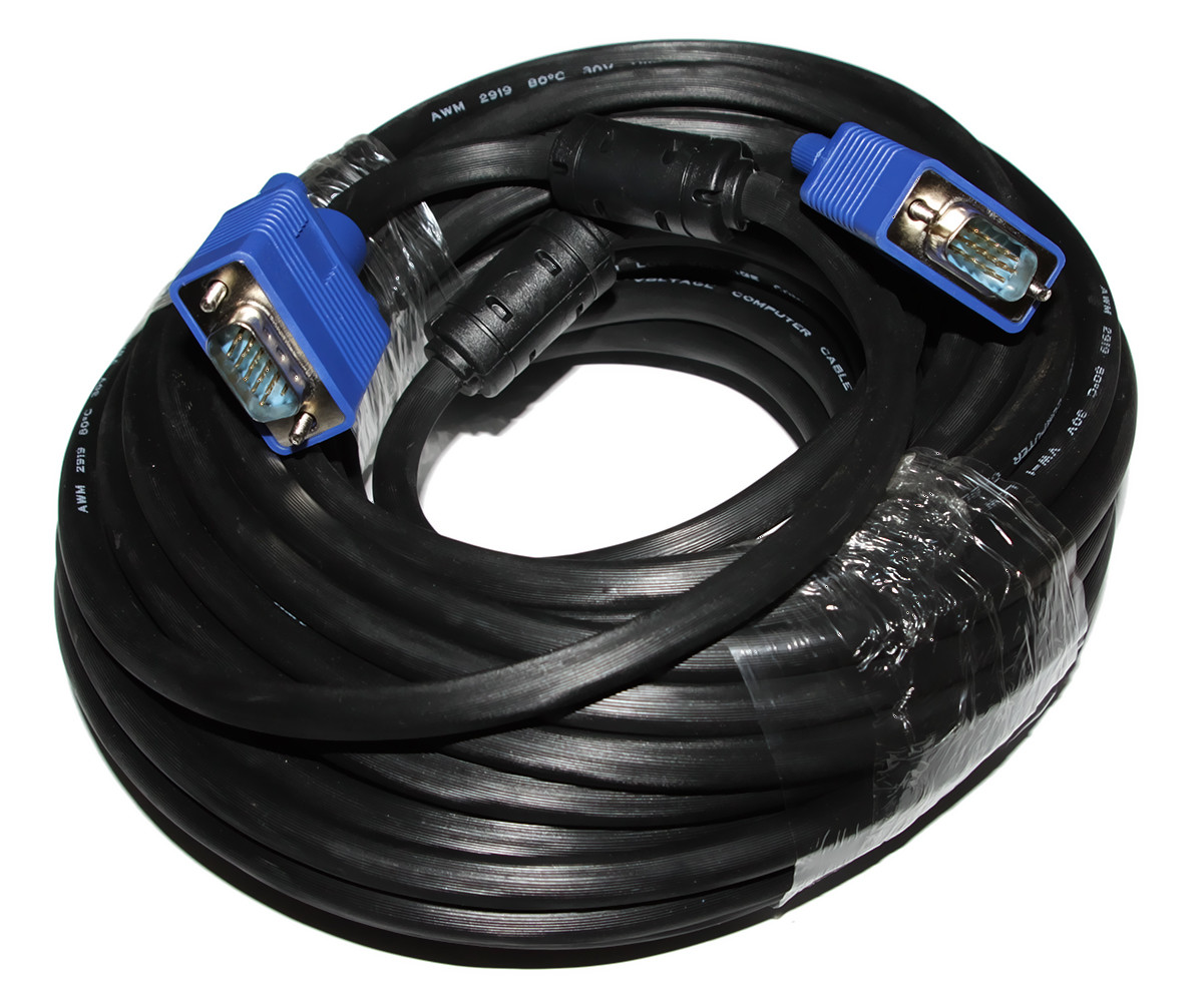 Кабель VGA - 15.0м CC-PPVGA HD15M/HD15M с 2-мя ферритовыми кольцами