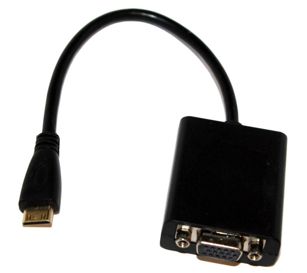 Конвертер HDMI mini тато на VGA мама 30cm пакет
