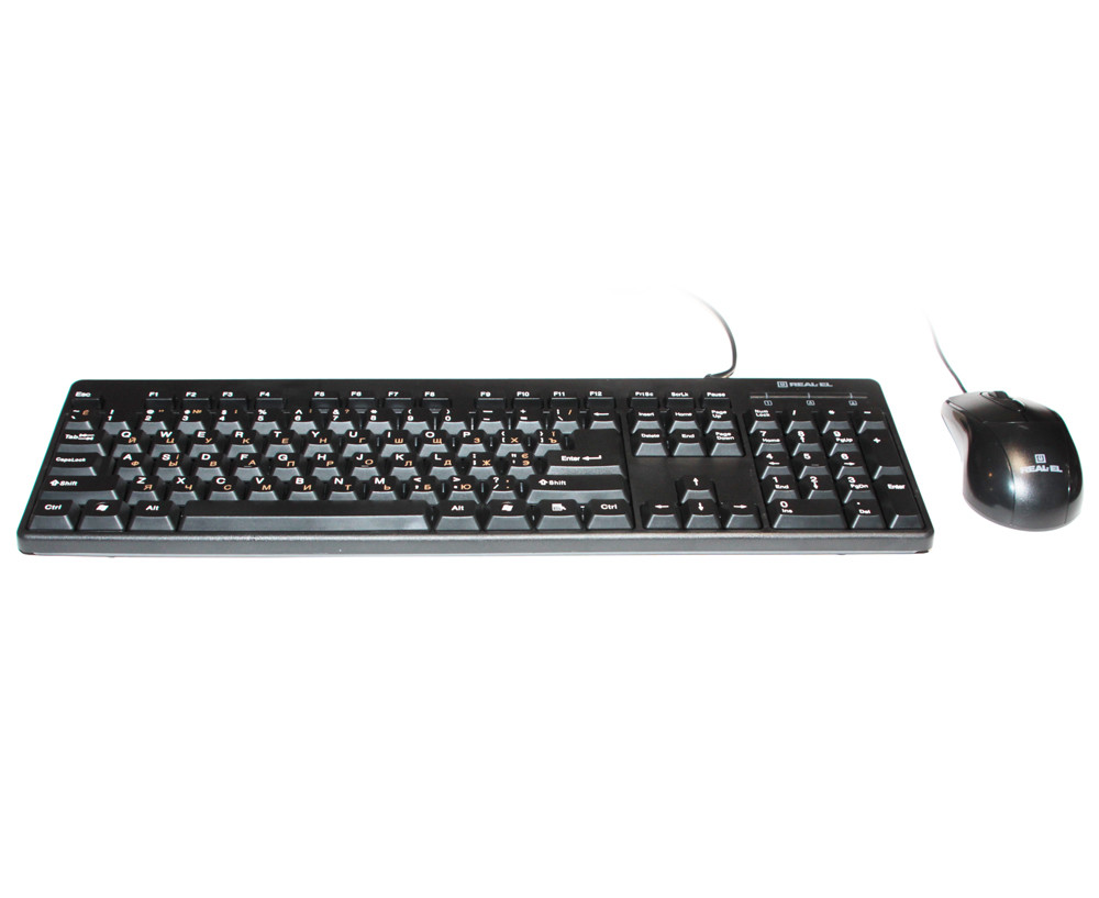 Комплект REAL-EL Standard 503 Kit клавиатура+мышь Black USB