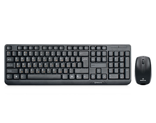 Комплект REAL-EL Standard 505 Kit клавіатура+миша USB Black
