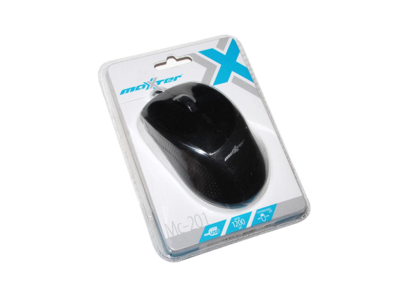 Мышь Maxxter Mc-201 оптическая USB Black
