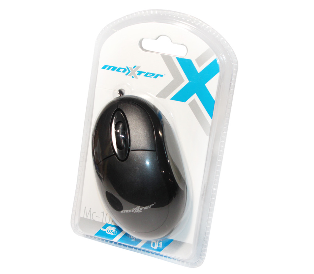 Миша Maxxter Mc-107BK міні-миша оптична USB Black