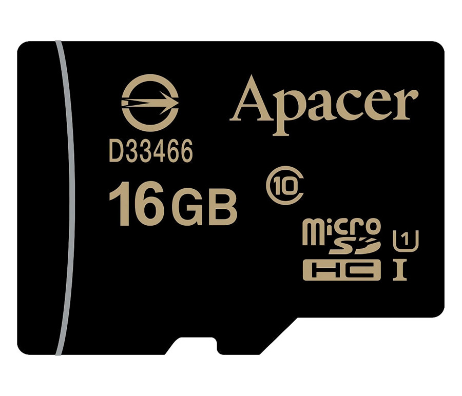 Картка пам'яті microSDHC 16Gb Class10 Apacer без адаптера AP16GMCSH10U1-RA