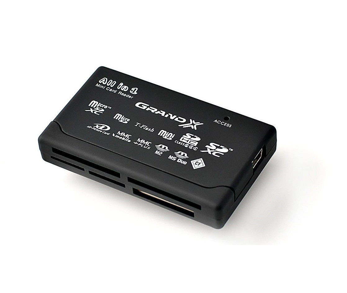 Card Reader зовнішній Grand-X All-in-One 64Gb to 2Tb SDXC CRX05Black