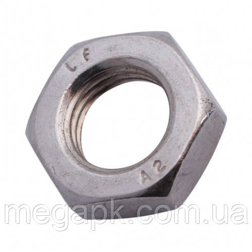Гайка шестигранна неіржавка низька М18 DIN 439, сталь А2