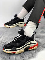 Кросівки Balenciaga Triple S Black Red 3-х шарова підошва