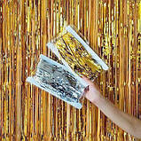 Фотозона шторка з фольги 1*2 м чорна, фото 5