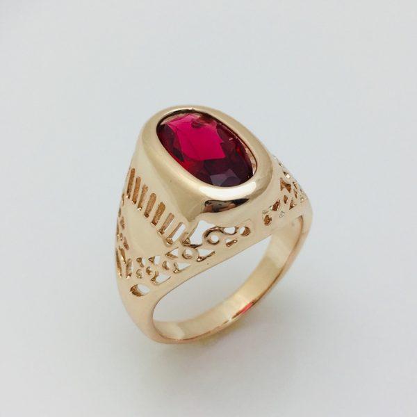 Кільце з рубіновим каменем, розмір 20, 21. 22 ювелірна біжутерія Fallon Jewelry