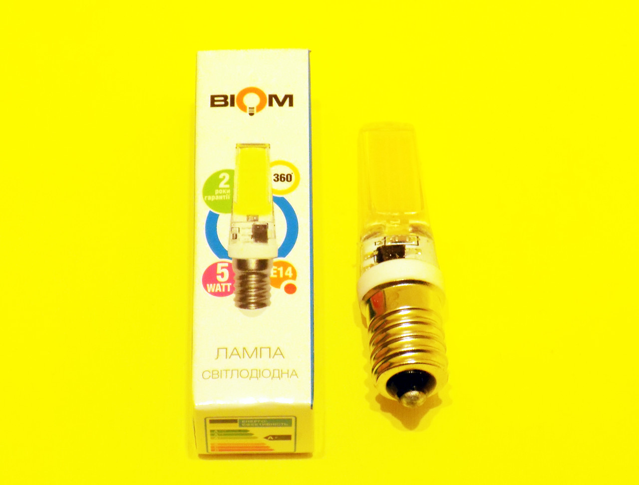 Лампа LED 5W 360° E14, BIOM BG14-5-4-S, 4000K, фото 1