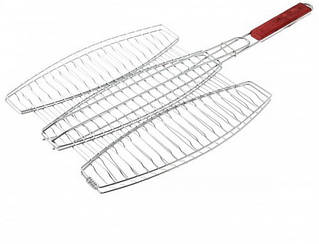 Решітка неіржавка овальна для гриля — барбекю для 3 риб 400*370 мм Empire EM-0133