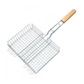 Решітка нержавіюча прямокутна для гриля, барбекю 320*250*50 мм Empire EM-0103, фото 1