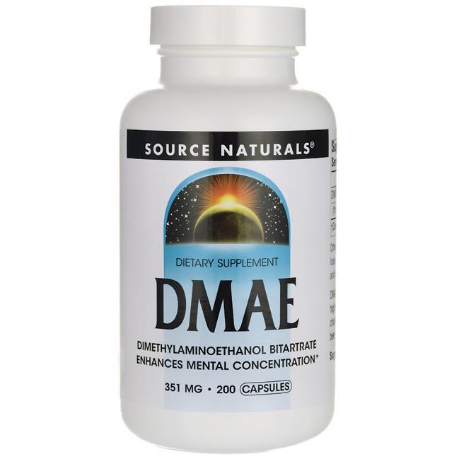 DMAE (диметиламіноетанол) 351 мг, Source Naturals, 200 капсул