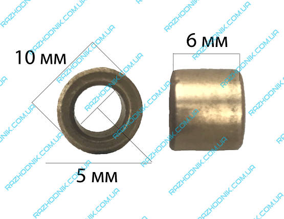 Втулка мідно-графітова 5x10x6, фото 2