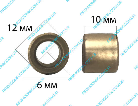 Втулка мідно-графітова 6x12x10, фото 2