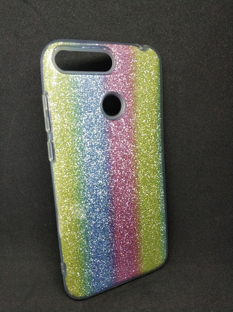 Чохол із блискітками для Huawei Honor 7a Pro Веселка