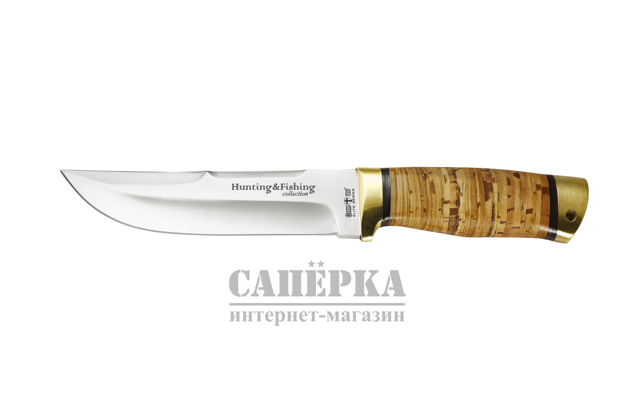 Ніж Мисливський Grandway.Рукоть — береста, алюміній