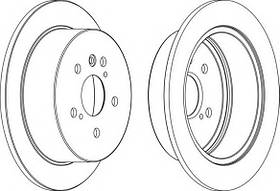 Тормозной диск задний Lexus RX Ferodo DDF1545