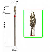 Алмазна насадка Свічка Red 2,7*7,3