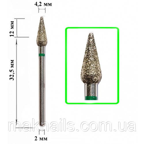 Алмазна насадка Кукурудза Green 4,2*12