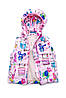 Дитяча демісезонна куртка-жилетка "Animals" для дівчаток 1,5-4 років, р. 86-104 ТМ Модный карапуз 03-00695-1, фото 2