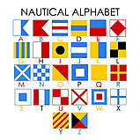 Декоративний корабельний сигнальний прапор "X", фото 4