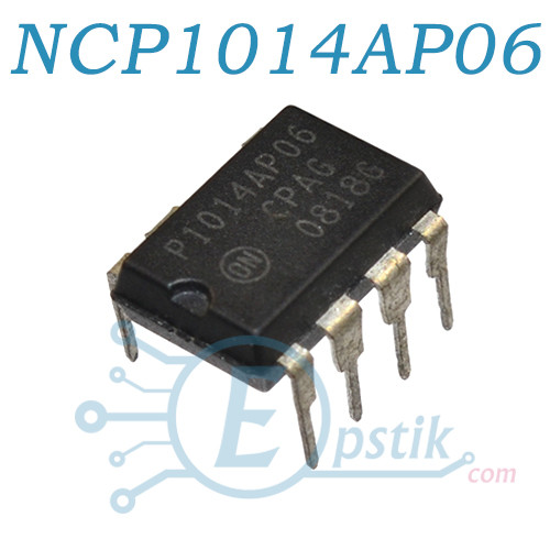 NCP1014AP06, ШІМ контролер із вбудованим ключем, DIP7