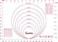 Коврик силиконовый для теста (выпечки) Con Brio (Кон Брио) 30х40 см (CB-675) Красный