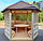 Альтанка шестигранна з дерева 2,5 м діагональ від виробника Wood Gazebo 011, фото 2