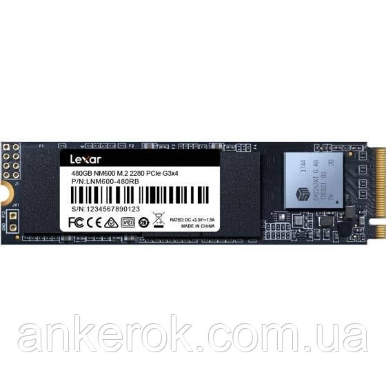 SSD накопичувач Lexar NM600 M.2 2280 NVMe 480Gb (LNM600-480RB)
