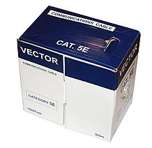 Кабель FTP CCA для внутрішньої прокладки 4x2x0,50 мм Vector бухта 305 м