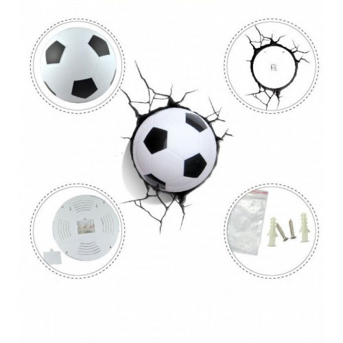 3D светильник ночник Football Light Футбольный мяч - фото 3 - id-p360268515