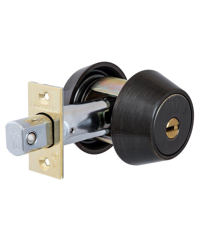 Замок врізний MUL-T-LOCK 1-WAY DEAD_BOLT HERCULAR ANTIQUE_BRONZE UNIV BS60/70мм *MT5+ 3KEY DND2C_B/S (Ізраїль)